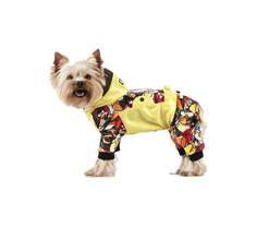 Комбинезон для собак Dogmoda Птицы, разноцветный, длина спины 17 см