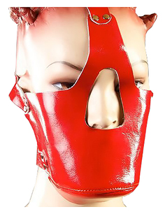 Красный лаковый намордник Podium