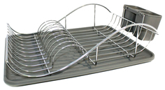 Сушилка для посуды Kamille 0761А Зеленый; серый