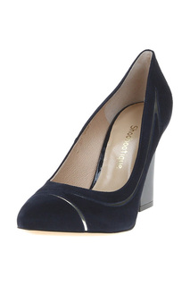 Туфли женские Shoobootique 4481-GRANAT-ZAMSZ-ZLOTO-AN синие 35