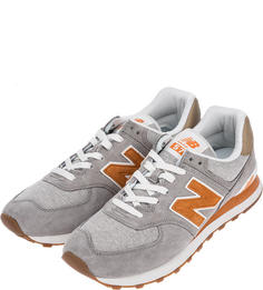 Мужские кроссовки New Balance ML574MDG/D серые/оранжевые/бежевые/белые 41.5