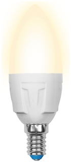 Лампа светодиодная (UL-00000768) E14 7W 3000K свеча матовая LED-C37-7W/WW/E14/FR PLP01WH Uniel