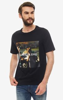 Футболка мужская Calvin Klein Jeans J30J3.12568.0990 черная/разноцветная L