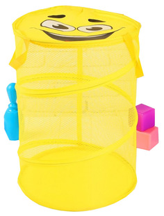 Корзина для игрушек Наша Игрушка Смайл с ручками и крышкой, 33*43 см