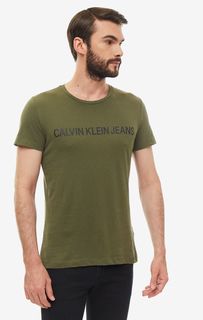 Футболка мужская Calvin Klein Jeans J30J3.7856.3710 хаки/черная M