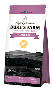 Сухой корм для кошек DUKES FARM, курица, 0,3кг