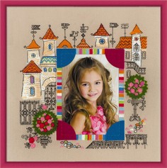 Набор для вышивания арт.СС-1580 "Панно для фотографии "Замок принцессы" 30х30 см Риолис
