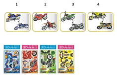 Пазл 3D Собираем мотоцикл, 8 видов в ассортименте, 15 x 25см Junfa Toys