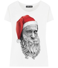 Футболка женская ALEXANDER KONASOV "Putin Santa" белая XS