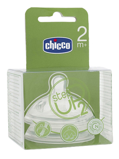 Соска Соска Chicco Step Up Силиконовая, Средний Поток, 2 Шт, С 2 Мес,