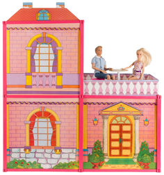 Дом для кукол Карапуз три комнаты с мебелью (B72906-S-HU)