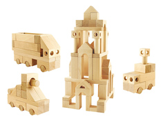 Конструктор деревянный ПЕЛСИ Строительный набор 3. Теремок