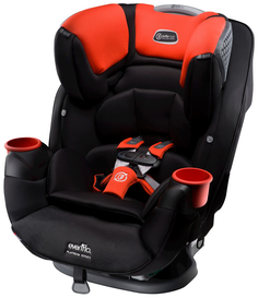 Автокресло Evenflo Platinum Series SafeMax группа 0/1, Black, Red