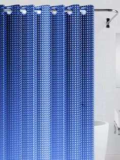 Штора для ванны 3D (синий) 180*200 Bath Plus