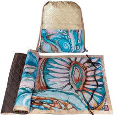 Пляжное покрывало OnlyCute бежевый, голубой, коричневый