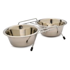 Подставка для животных с двумя мисками Ankur, 0,8 л