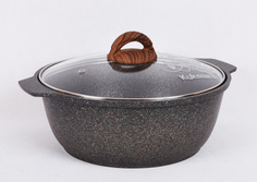 Кастрюля-жаровня антипригарная литая 4,0л Granit ultra original Kukmara