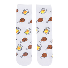 Носки Kawaii Factory Beer&Chicken белые