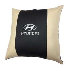 Декоративная подушка из экокожи с логотипом HYUNDAI Россия