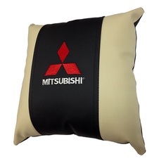 Декоративная подушка из экокожи с логотипом MITSUBISHI Россия
