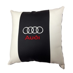 Декоративная подушка из экокожи с логотипом AUDI Россия