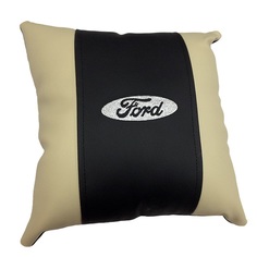 Декоративная подушка из экокожи с логотипом FORD Россия