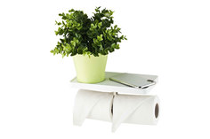 Полка с 2-мя держателями туалетной бумаги Hoff BSR-30311WH