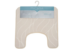 Коврик для туалета 50х50 см MiCasa Waves бежевый Mikasa