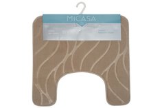 Коврик для туалета 50х50 см MiCasa Waves серый Mikasa