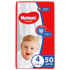 Подгузники Huggies Classic 4 (7-18 кг), 50 шт.