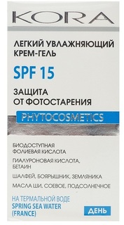 Легкий увлажняющий крем-гель КОРА Защита от фотостарения SPF15, 50 мл