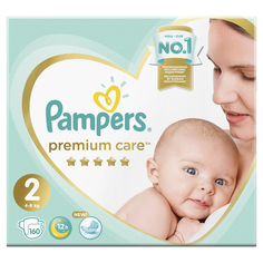 Подгузники Pampers Premium Care 2 (4-8 кг), 160 шт.