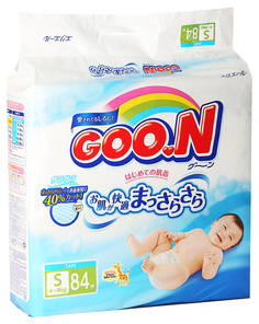 Подгузники Goon S (4-8 кг), 84 шт.