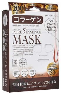 Маска для лица Japan Gals Pure 5 Essential c коллагеном 30 шт