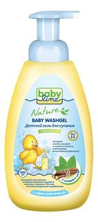 Гель для купания babyline с мятой и солодкой для детей с первых дней жизни, 500 мл