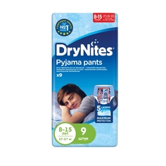 Подгузники-трусики Huggies DryNites для мальчиков 8-15 лет, 9 шт.