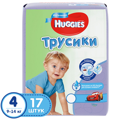 Подгузники-трусики Huggies для мальчиков 4 (9-14 кг), 17 шт.