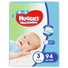 Подгузники Huggies Ultra Comfort для мальчиков 3 (5-9 кг), 94 шт.