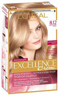 Краска для волос LOreal Paris Excellence тон 8,12 мистический блонд