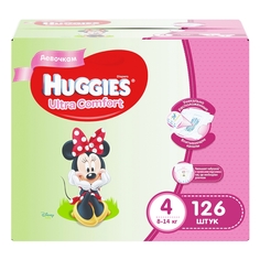Подгузники Huggies Ultra Comfort для девочек 4 (8-14 кг), Disney Box, 126 шт.