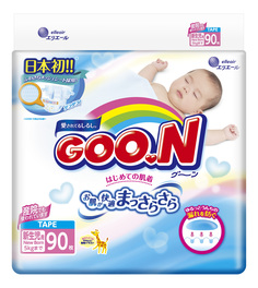 Подгузники Goon для новорожденных NB (0-5 кг), 90 шт.