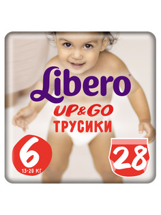 Подгузники-трусики Libero Up&Go Size 6 (13-20кг), 28 шт.