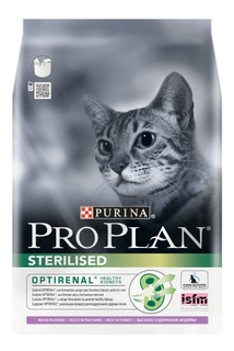 Сухой корм для кошек PRO PLAN Sterilised, для стерилизованных, индейка, 3кг