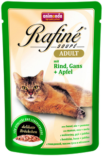 Влажный корм для кошек Animonda Rafine Soupe Adult, телятина, индейка, 100г