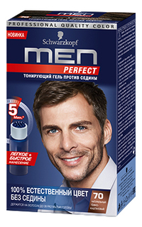 Оттеночный гель MEN PERFECT 70 Темно-каштановый 80 мл