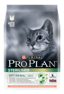 Сухой корм для кошек PRO PLAN Sterilised, для стерилизованных, лосось, 1,5кг
