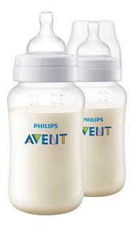 Детская бутылочка Philips Avent Classic+ SCF566/27, 330 мл, 2 шт., 3 мес.+