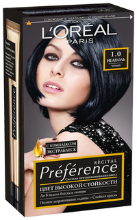 Краска для волос LOreal Paris Preference тон 1,0 неаполь черный 40мл