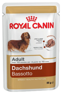 Влажный корм для собак ROYAL CANIN Dachshund Adult старше 10 месяцев, курица, 85г