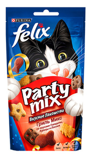Лакомство для кошек FELIX Party mix Гриль Микс, 60г